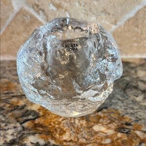 Kosta Boda Snowball Votive Candle Holder